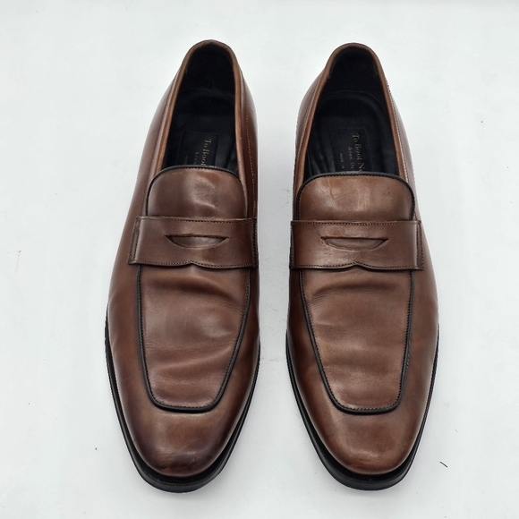 To Boot New York Adam Derrick Portofino Mens Brown Leather Penny Loafer Sz 11.5 - Picture 4 of 14